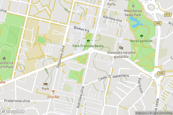 static Mapbox map