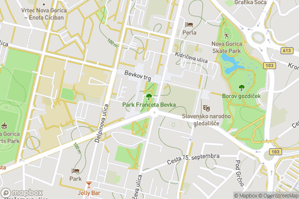 static Mapbox map