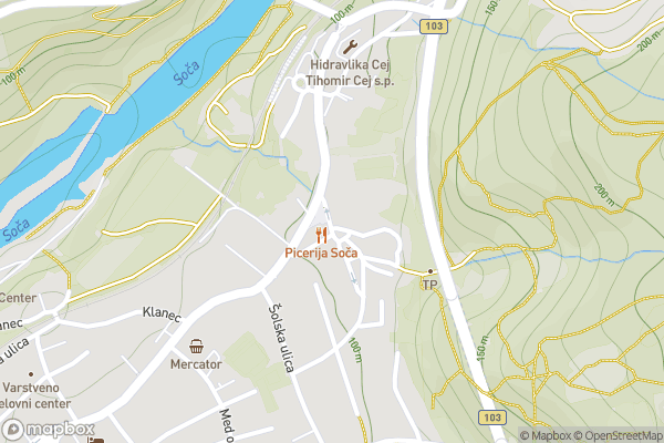 static Mapbox map