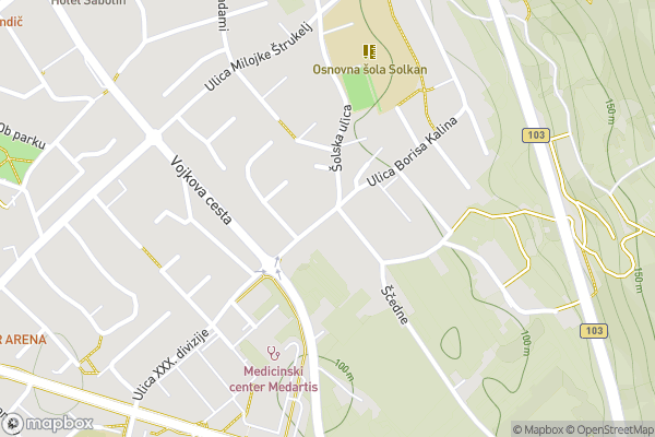 static Mapbox map