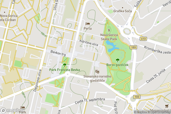 static Mapbox map