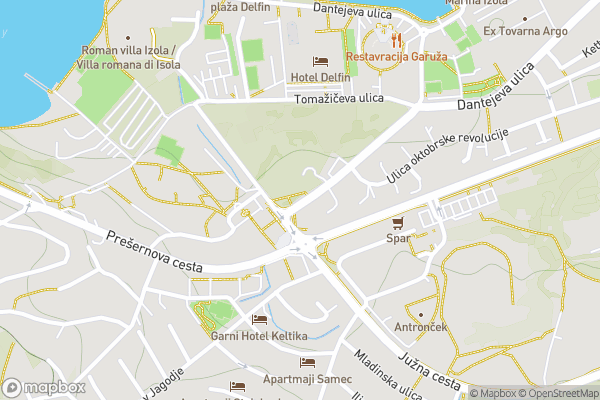 static Mapbox map