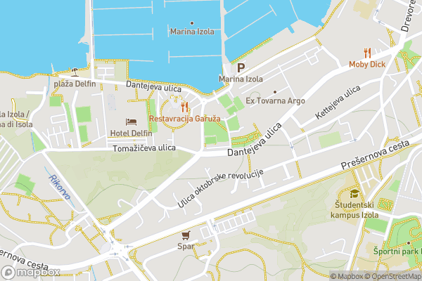 static Mapbox map