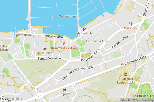 static Mapbox map