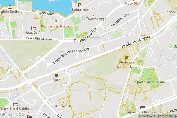 static Mapbox map