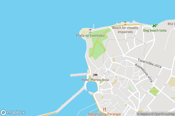 static Mapbox map