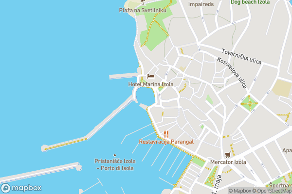 static Mapbox map