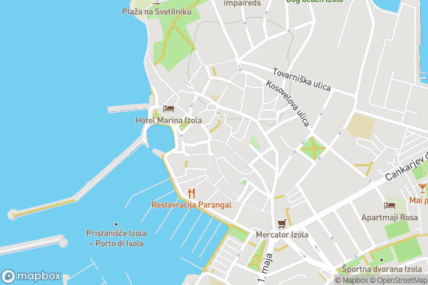 static Mapbox map