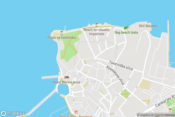 static Mapbox map