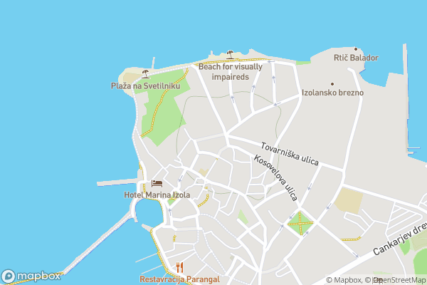 static Mapbox map