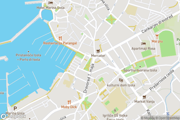 static Mapbox map