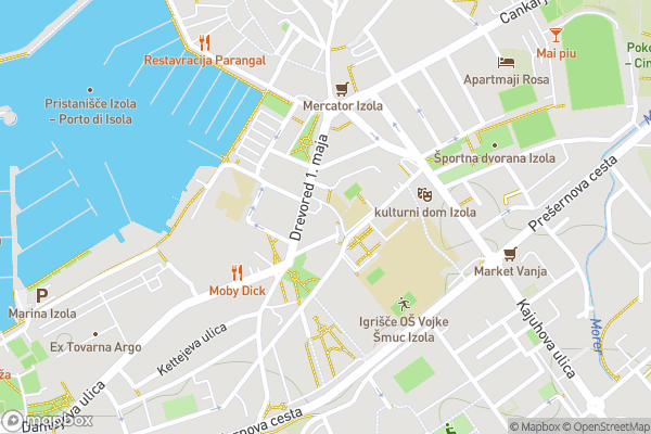 static Mapbox map