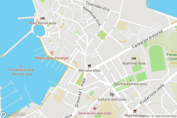 static Mapbox map