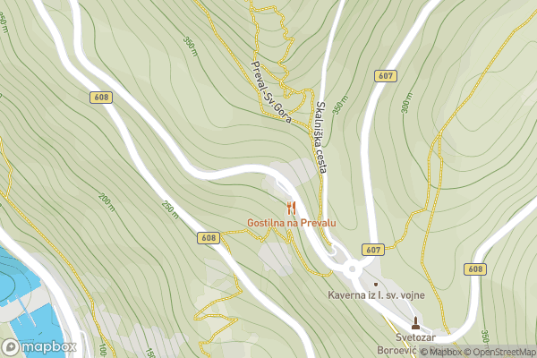 static Mapbox map
