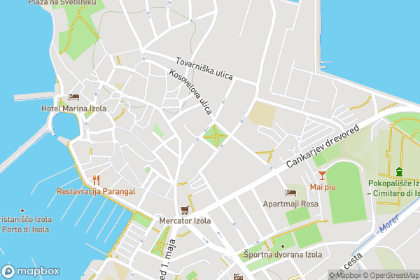 static Mapbox map