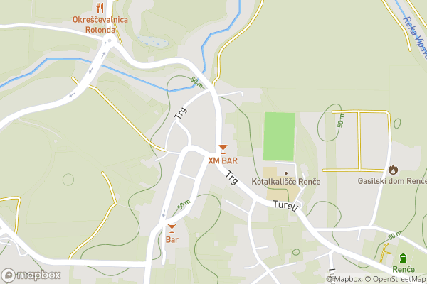 static Mapbox map