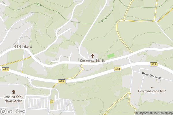 static Mapbox map