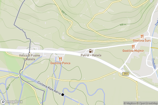 static Mapbox map