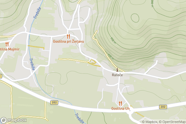 static Mapbox map