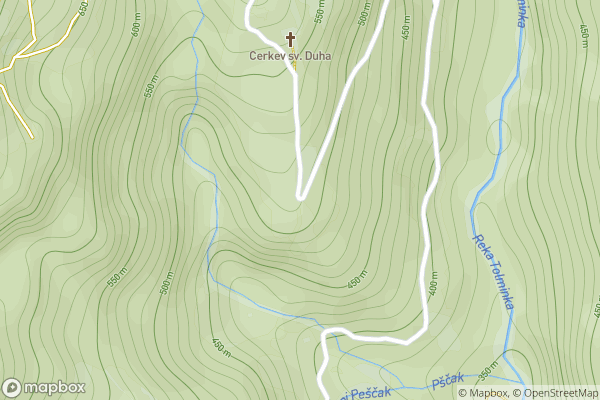 static Mapbox map
