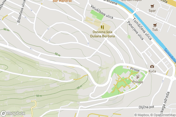 static Mapbox map