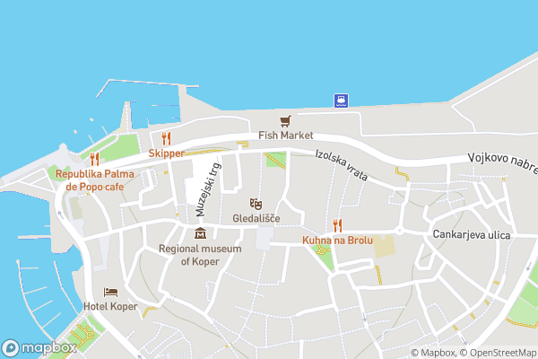 static Mapbox map
