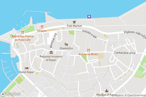 static Mapbox map