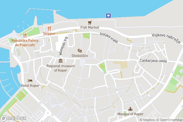 static Mapbox map