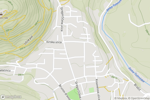 static Mapbox map