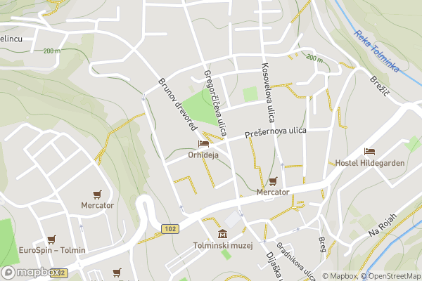 static Mapbox map