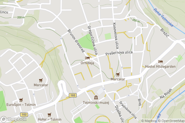 static Mapbox map