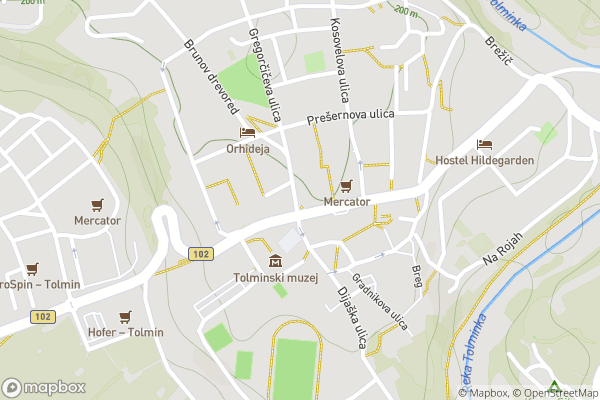 static Mapbox map
