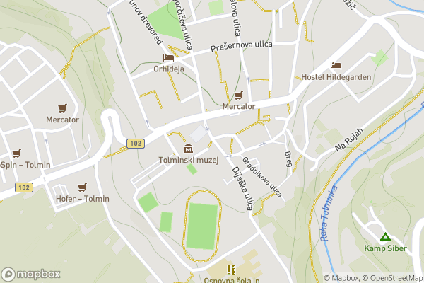 static Mapbox map