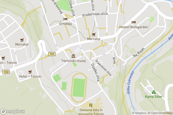 static Mapbox map