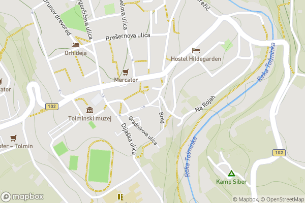 static Mapbox map