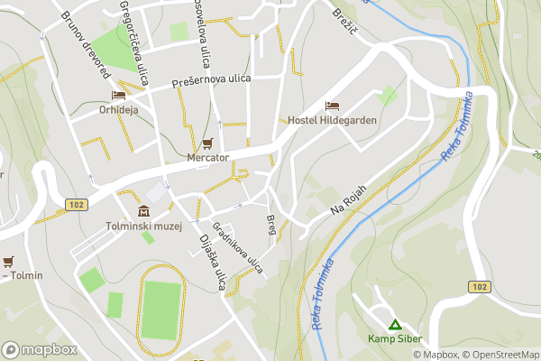static Mapbox map