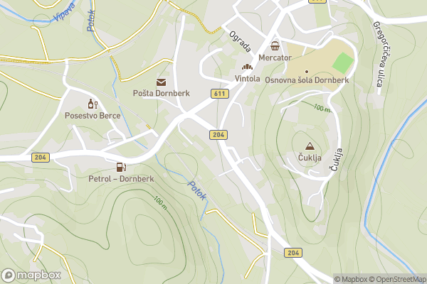 static Mapbox map