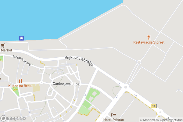 static Mapbox map
