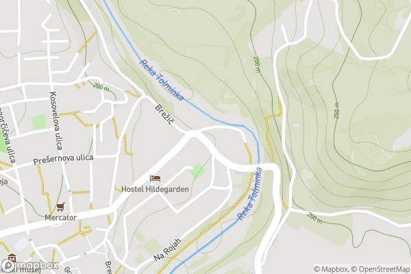 static Mapbox map