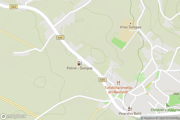 static Mapbox map