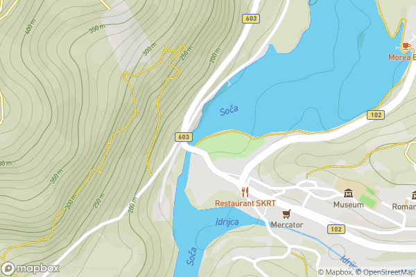 static Mapbox map