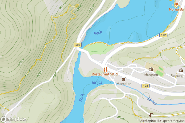 static Mapbox map