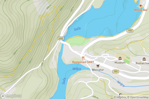 static Mapbox map