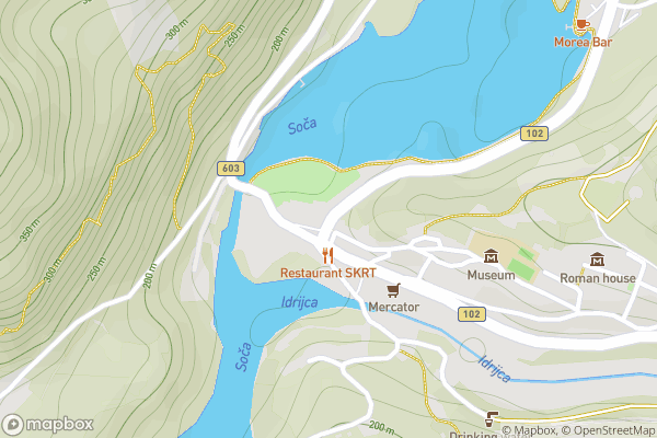 static Mapbox map