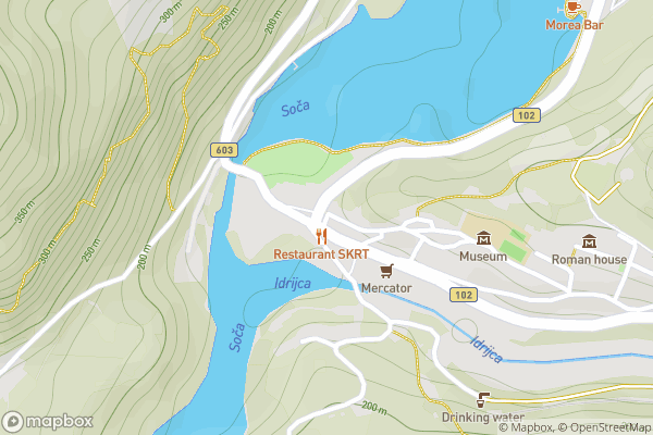 static Mapbox map