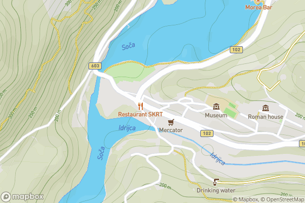 static Mapbox map