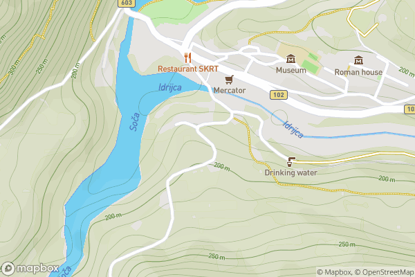 static Mapbox map