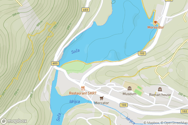 static Mapbox map