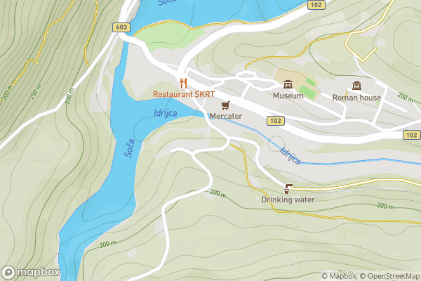 static Mapbox map