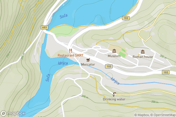 static Mapbox map